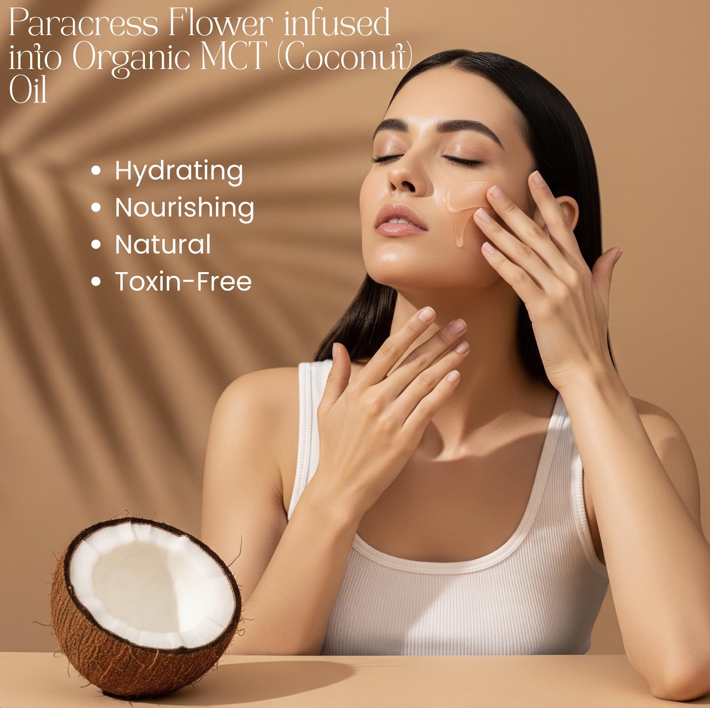 Beauty Glow paracress flowers closeup highlighting natural anti-aging botanicals.