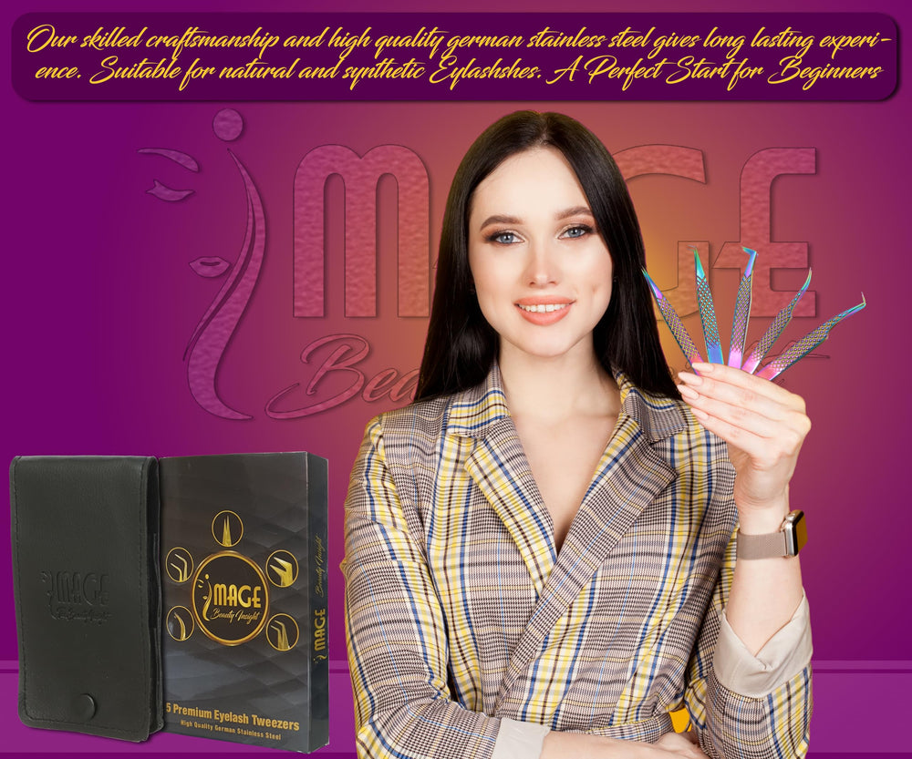 Image Beauty Insight leather case for travel-friendly storage of lash tools.