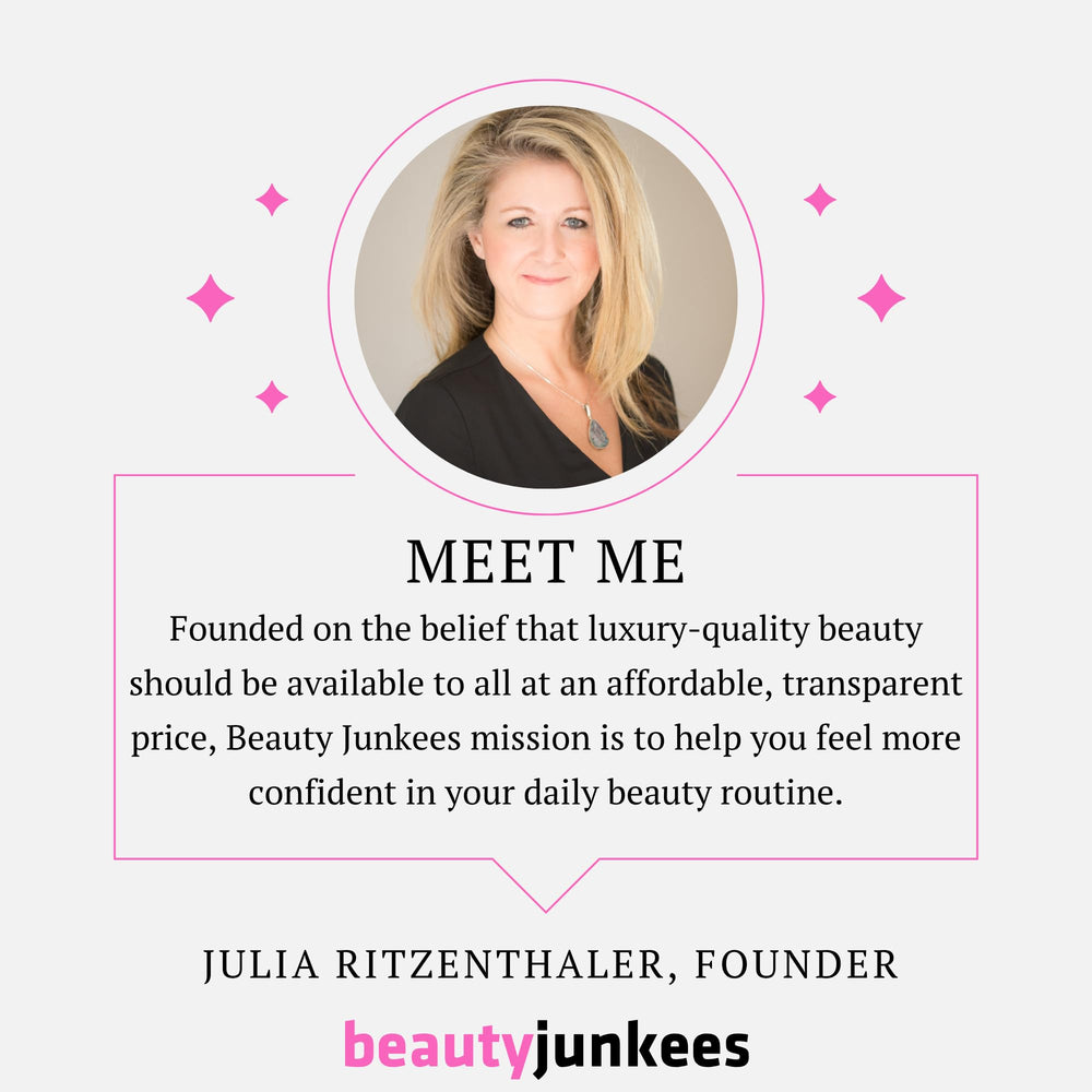 Beauty Junkees blush brush in use delivering quick, natural flush application.