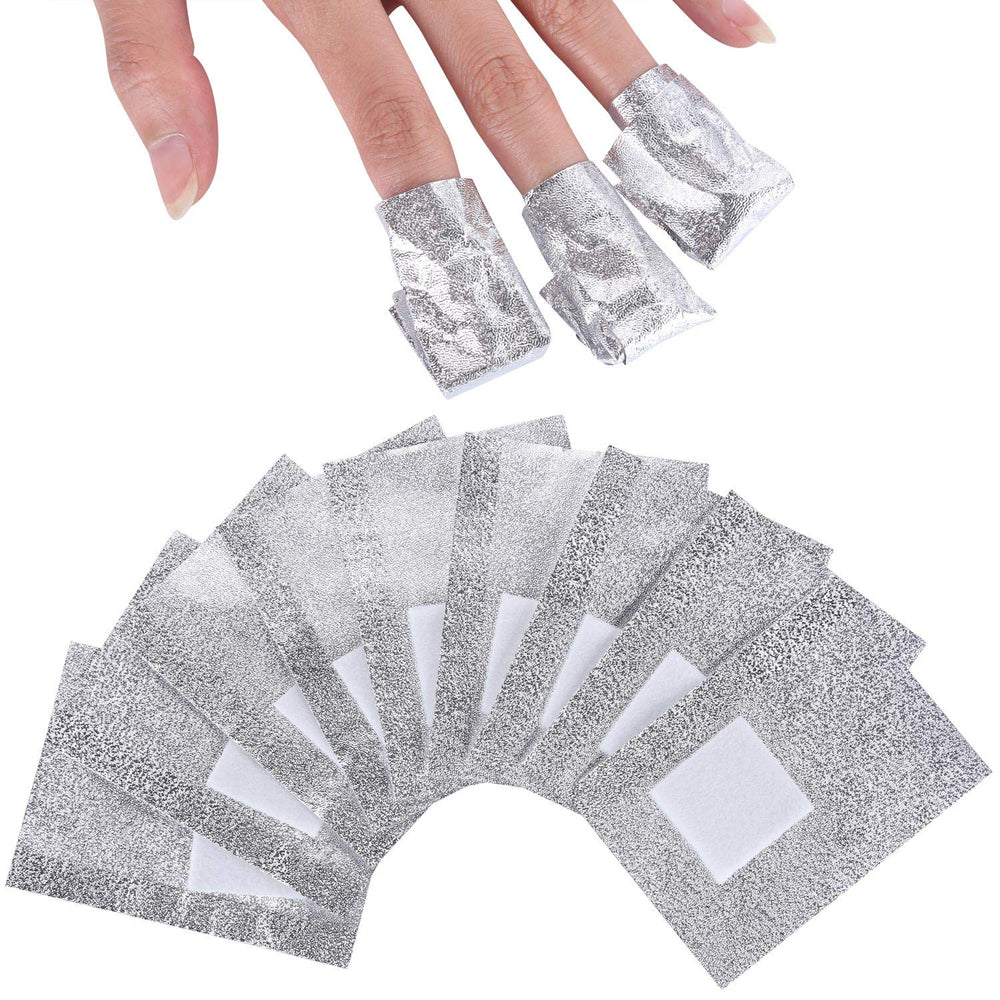 Beauty Max 600pcs nail foil wraps with cotton pad for quick gel polish removal at home.