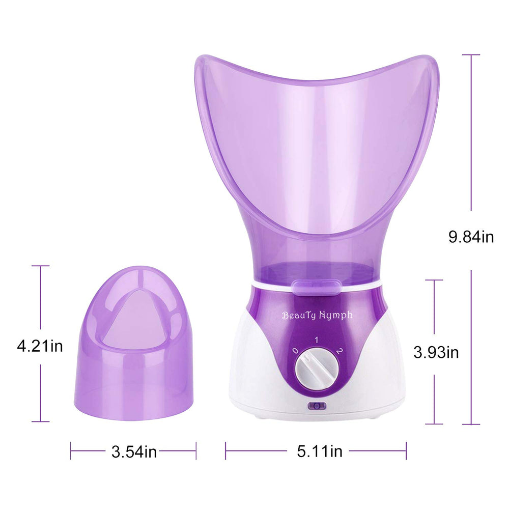 beauty-nymph face steamer luxury spa setup for deep cleansing and hydration.