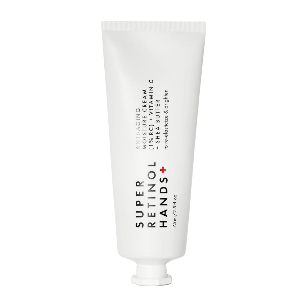 Beauty Pie Super Retinol Hand Cream bottle showcasing fragrance-free, deeply hydrating formula.