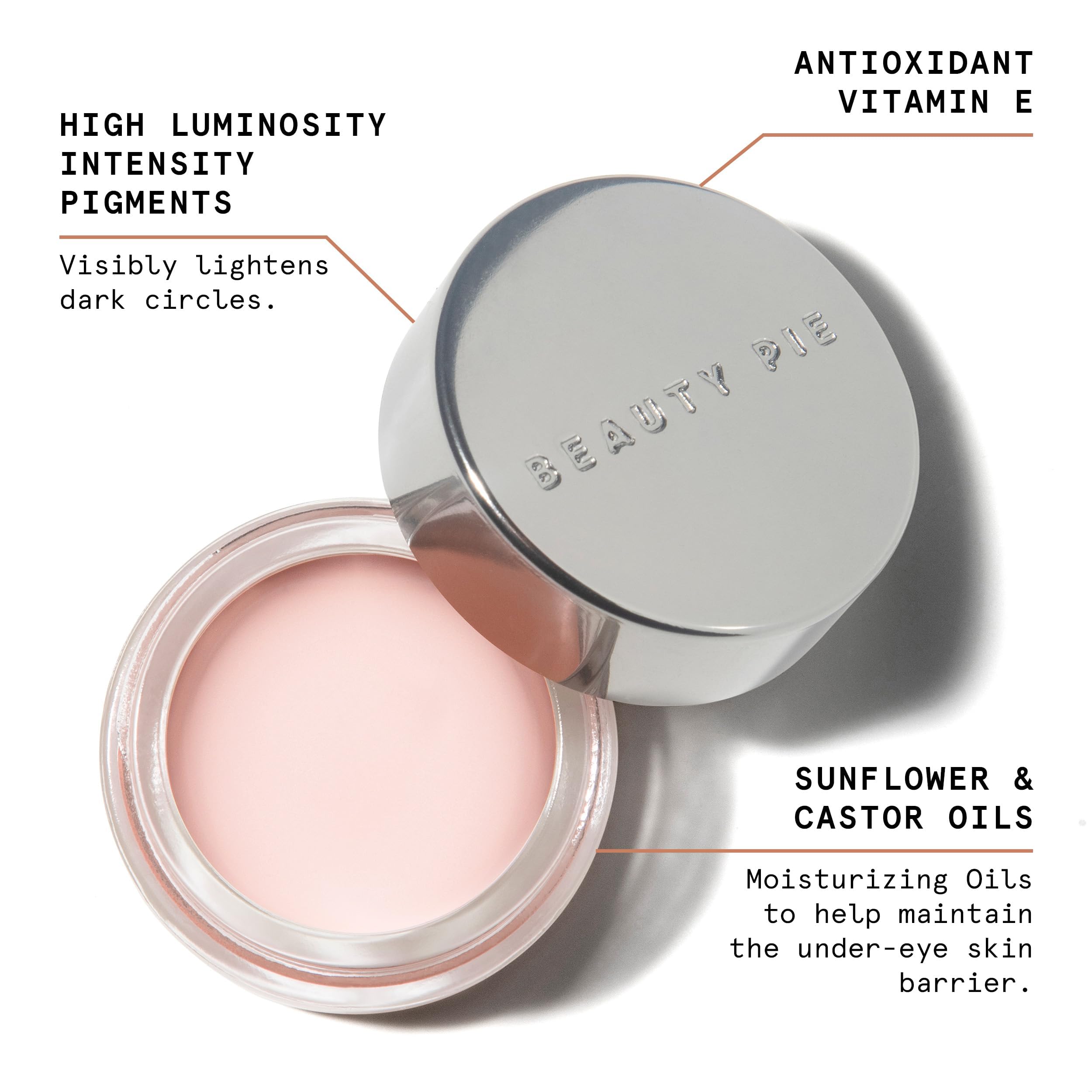 Beauty Pie Superluminous Under-Eye Genius Corrector compact opening for quick touch-ups