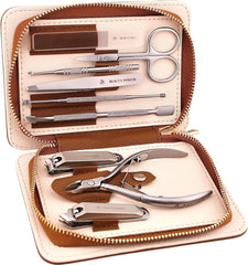 Beauty Power 9-in-1 travel case closeup showing compact travel-ready organization for grooming on the go.