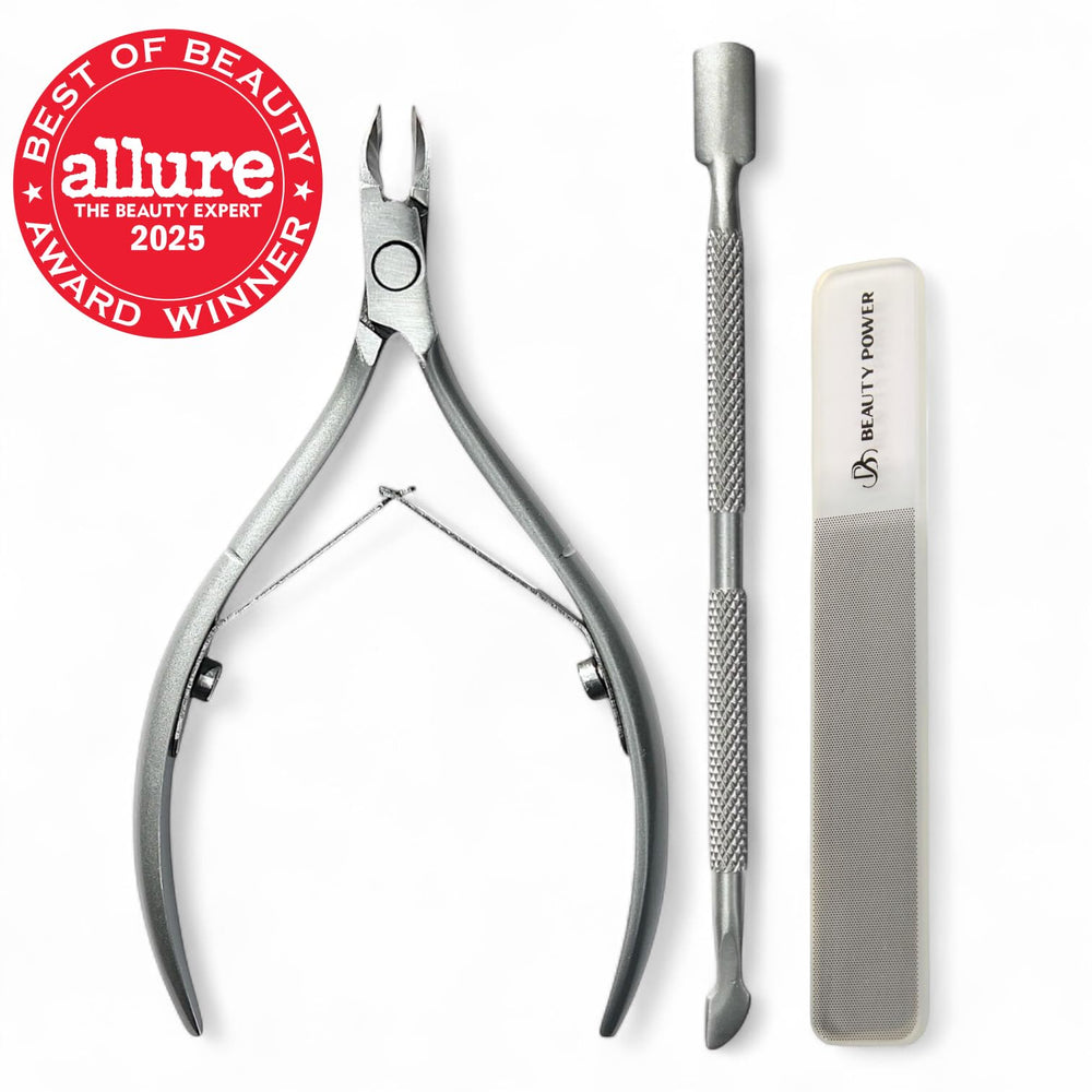 Beauty Power cuticle-pusher for gentle prep before shaping nails.