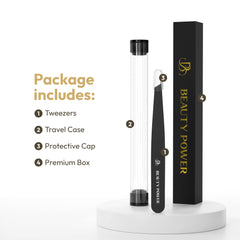 Beauty Power ergonomic lightweight design tweezers reduce hand fatigue during extended use