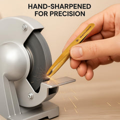 Beauty Power eyebrow grooming tweezers shown in use shaping arches with clean lines