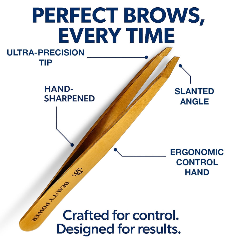 Beauty Power German stainless steel tweezers emphasize durability for long-lasting grooming sessions
