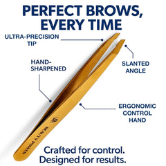 Beauty Power German stainless steel tweezers emphasize durability for long-lasting grooming sessions