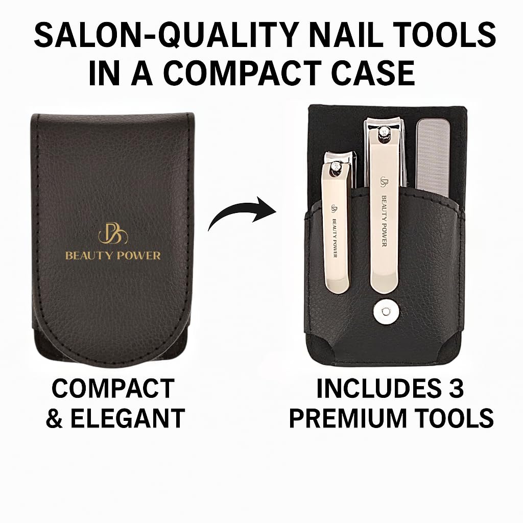 Beauty Power Nail Clippers Set fingernail clippers delivering smooth trimming for neat nails.