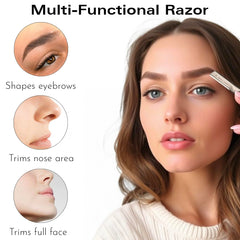Beauty Power razador de cejas con 6 hojas para un afeitado preciso y duradero.