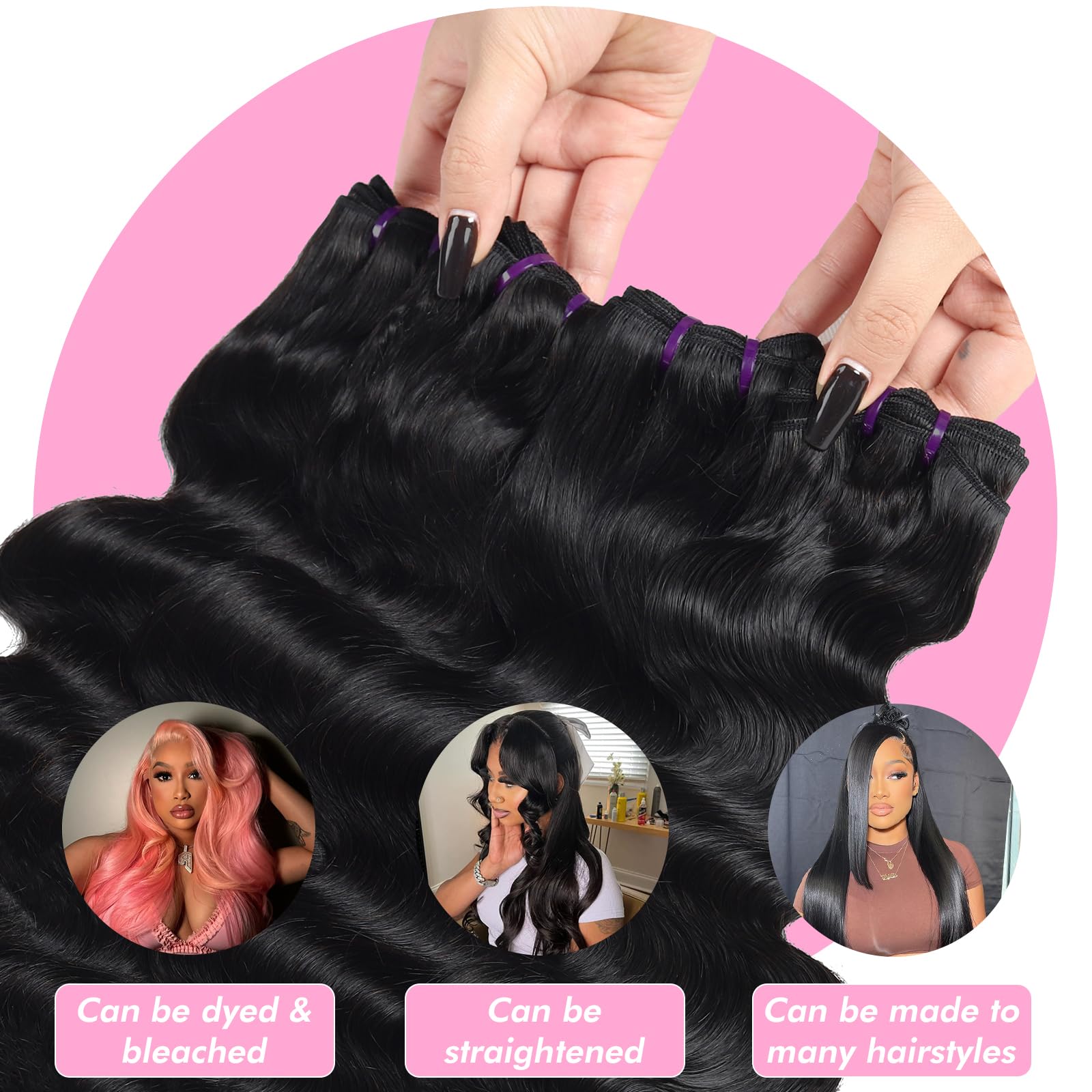 Beauty Queen 16A body wave bundles gift box shown as premium packaging for special occasions.