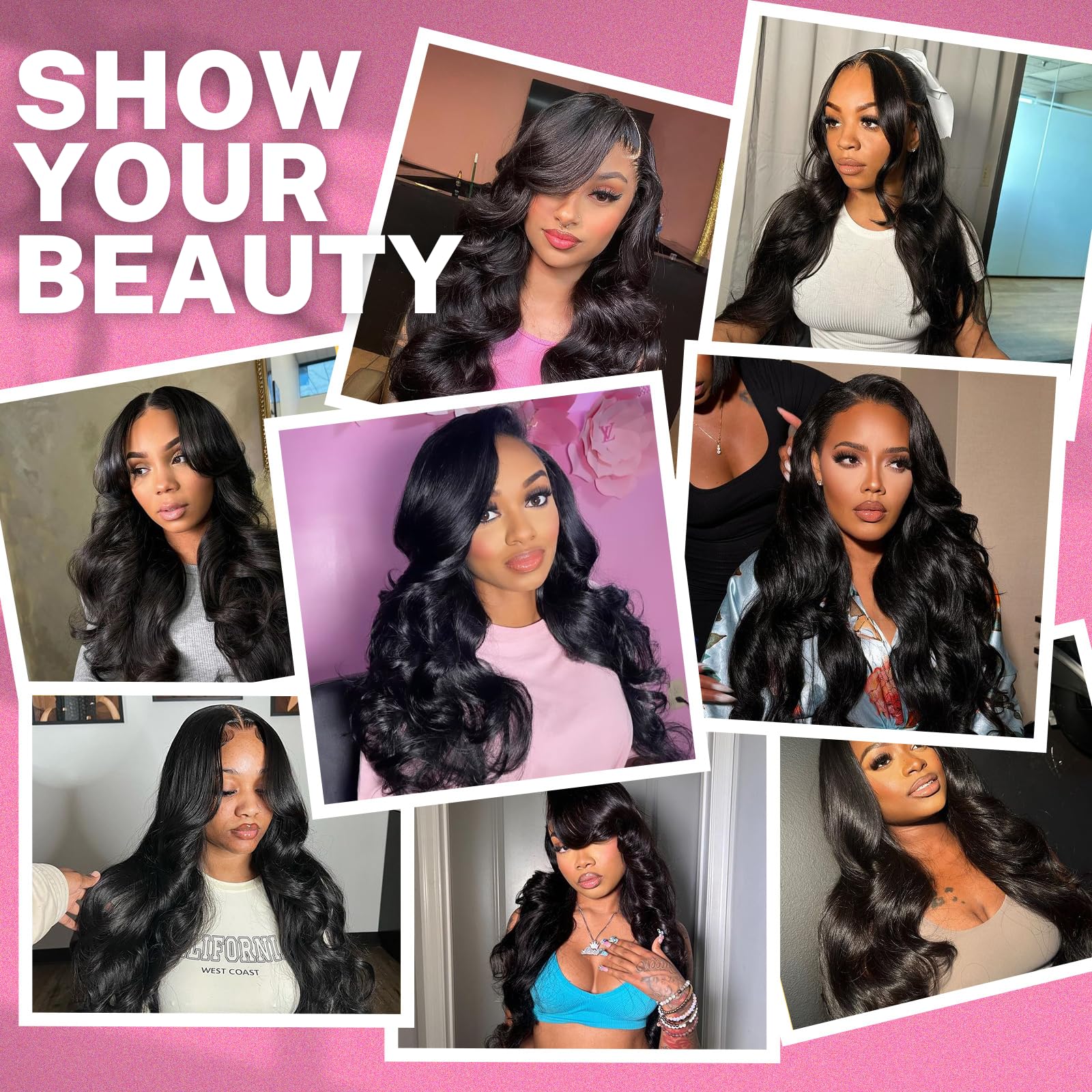 Beauty Queen 16A body wave bundles natural black color closeup reveals authentic shade for seamless blending.