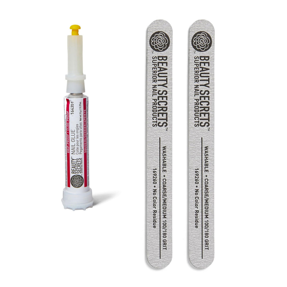 Beauty Secrets drip-proof nail glue bottle ready for precise application