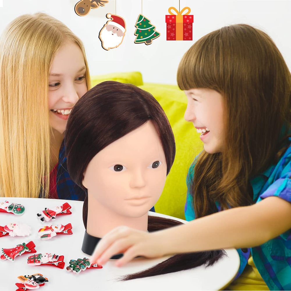 Beauty Star doll-head stand-setup demonstrates stable workstation for practice.