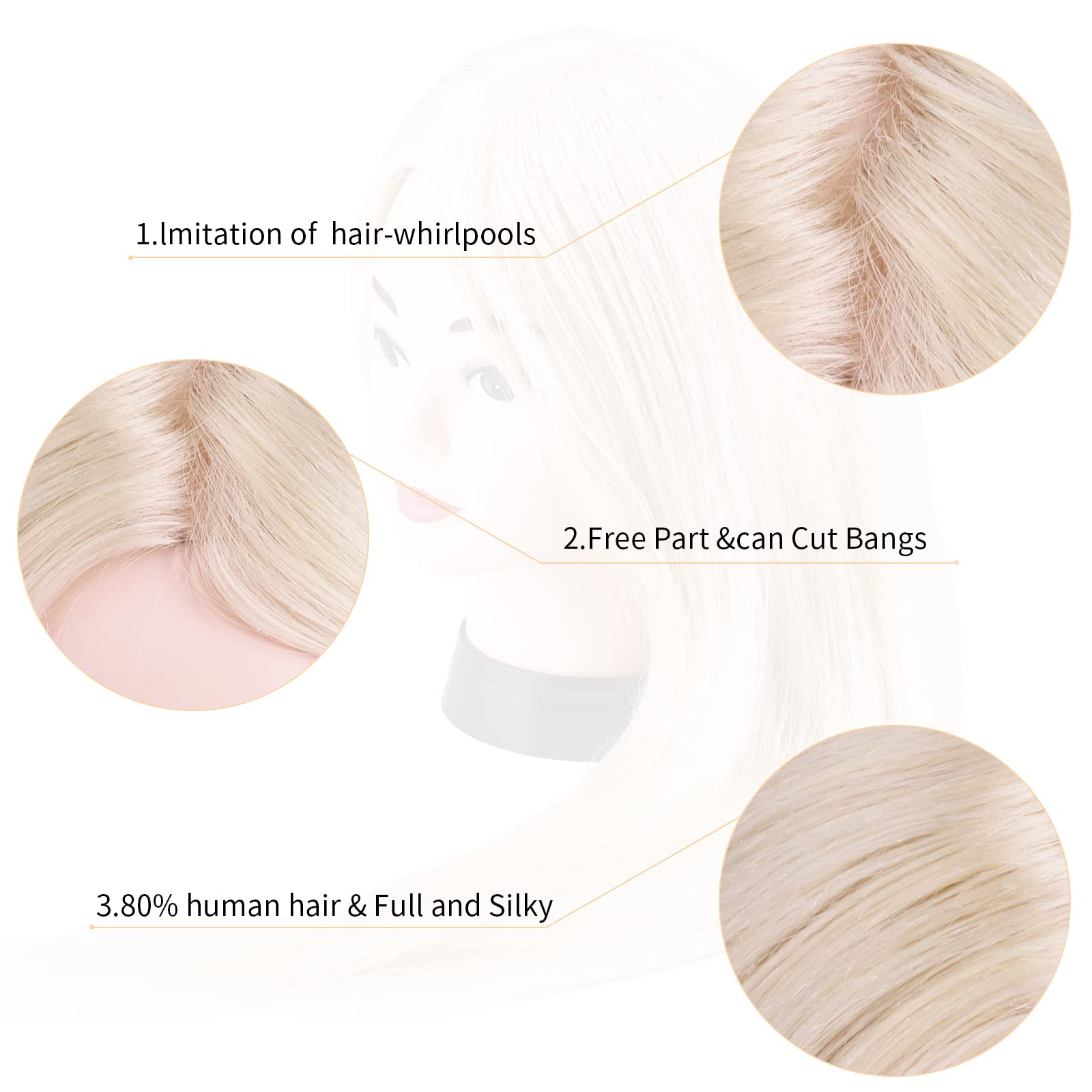 Beauty Star training head suits cosmetology students and hobbyists