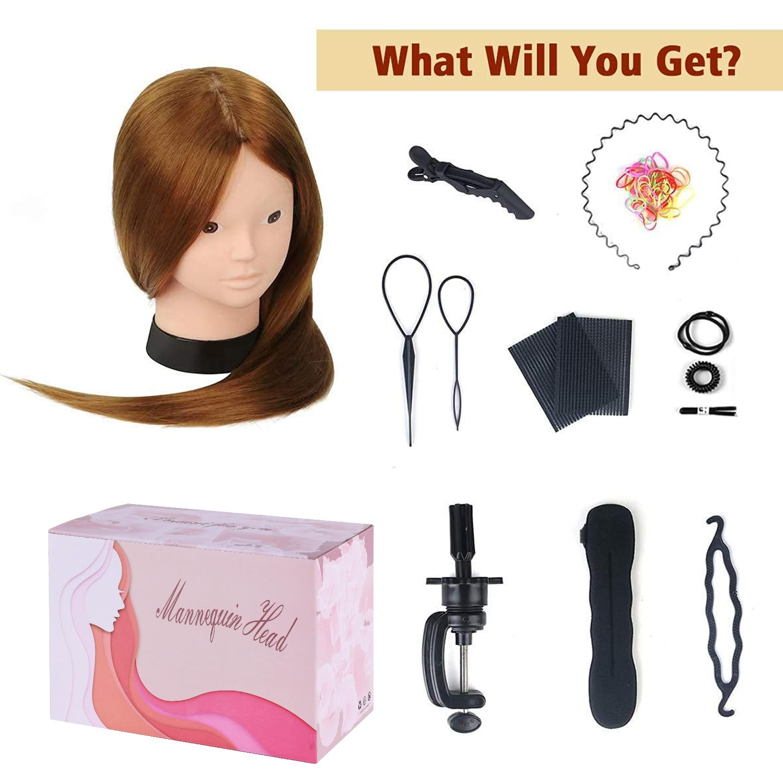 Beauty Star mannequin head gift-packaging suitable for students and trainees.