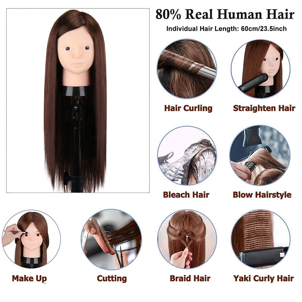 Beauty Star mannequin head hair-detail highlights natural texture for braiding practice.