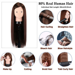 Beauty Star mannequin head hair-detail highlights natural texture for braiding practice.