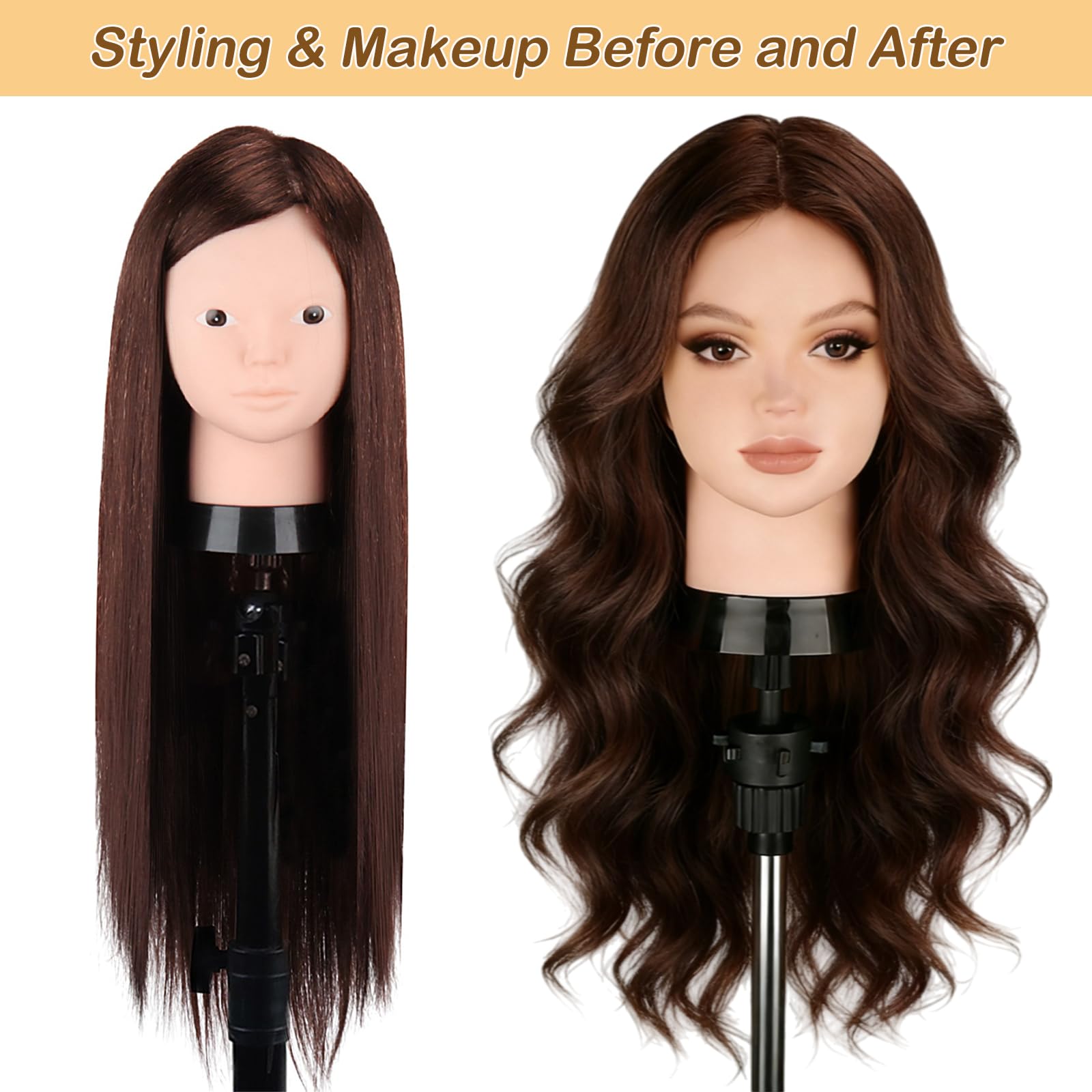 Beauty Star mannequin-head makeup-practice supports cosmetic application training.