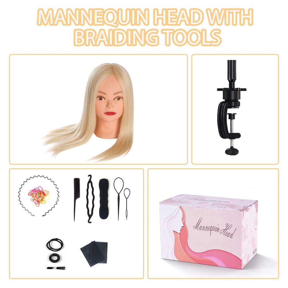 Beauty Star training head supports home styling practice sessions.