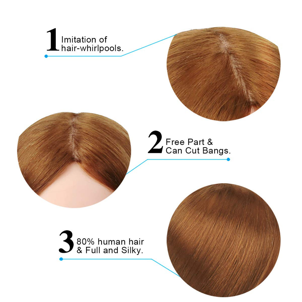Beauty Star mannequin head ideal for wash, conditioning, and heat styling practice.