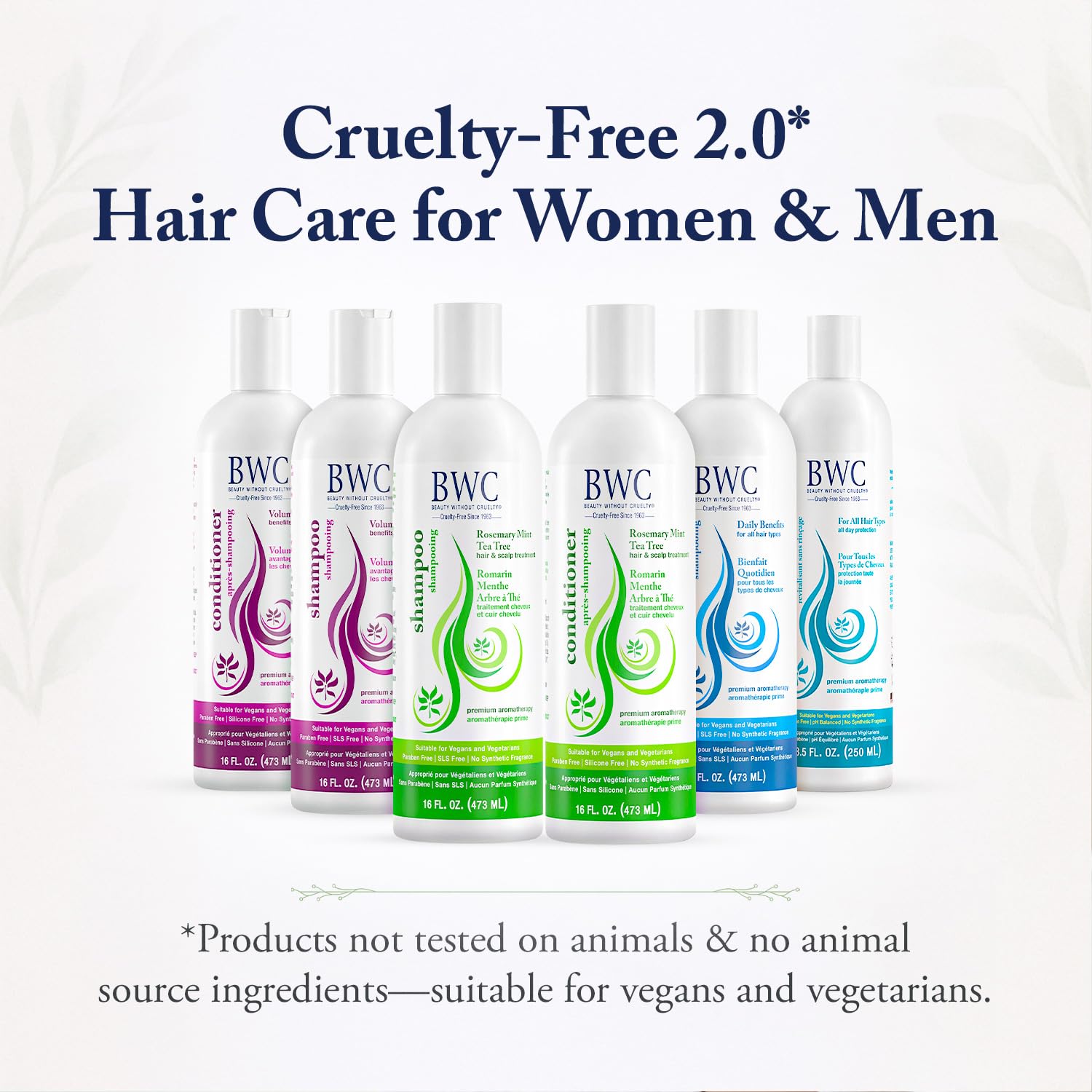 Beauty Without Cruelty Natural Hold bottle on vanity for daily use.