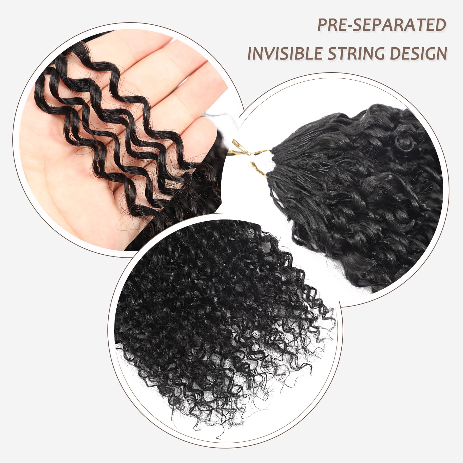 Beauty Youth knotless design demonstrates comfortable scalp blend for natural-looking crochet.
