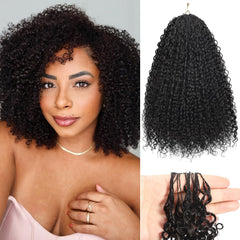 Beauty Youth Afro Kinky Curly crochet hair pack open shows natural texture for seamless crochet braids.