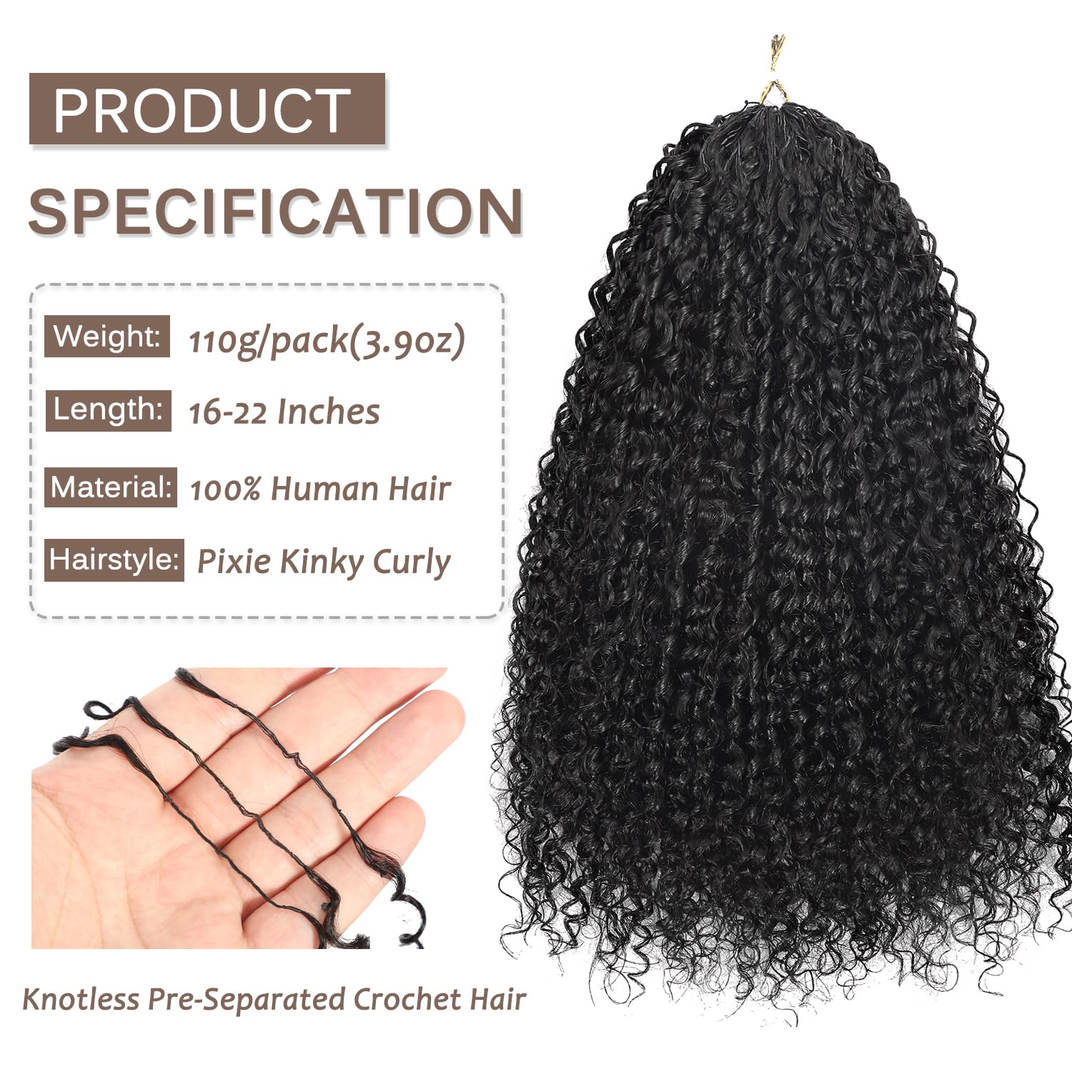 Beauty Youth Afro Kinky Curly hair strands closeup highlights soft, tangle-resistant fibers for easy maintenance.