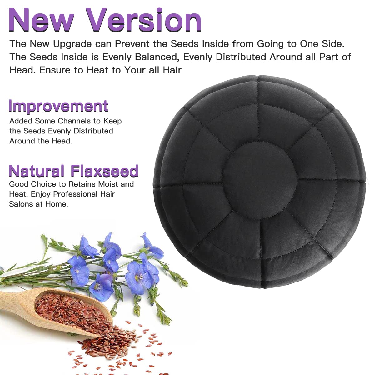 B BEAUTYBABY Deep Conditioning Heat Cap cordless design for easy no-outlet use.
