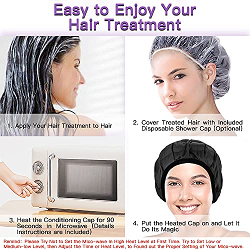 B BEAUTYBABY Deep Conditioning Heat Cap demonstrates even heat across hair.