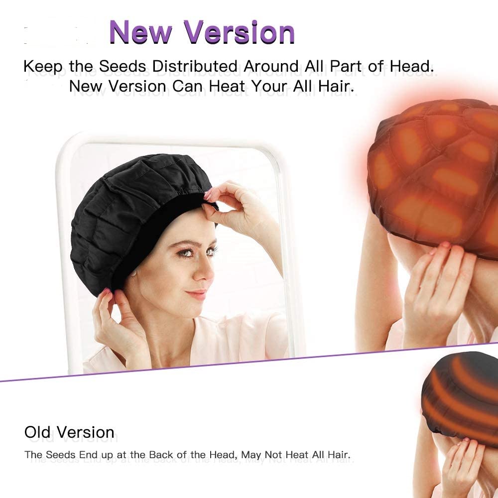 B BEAUTYBABY Deep Conditioning Heat Cap, microwave-ready for quick warm treatment.