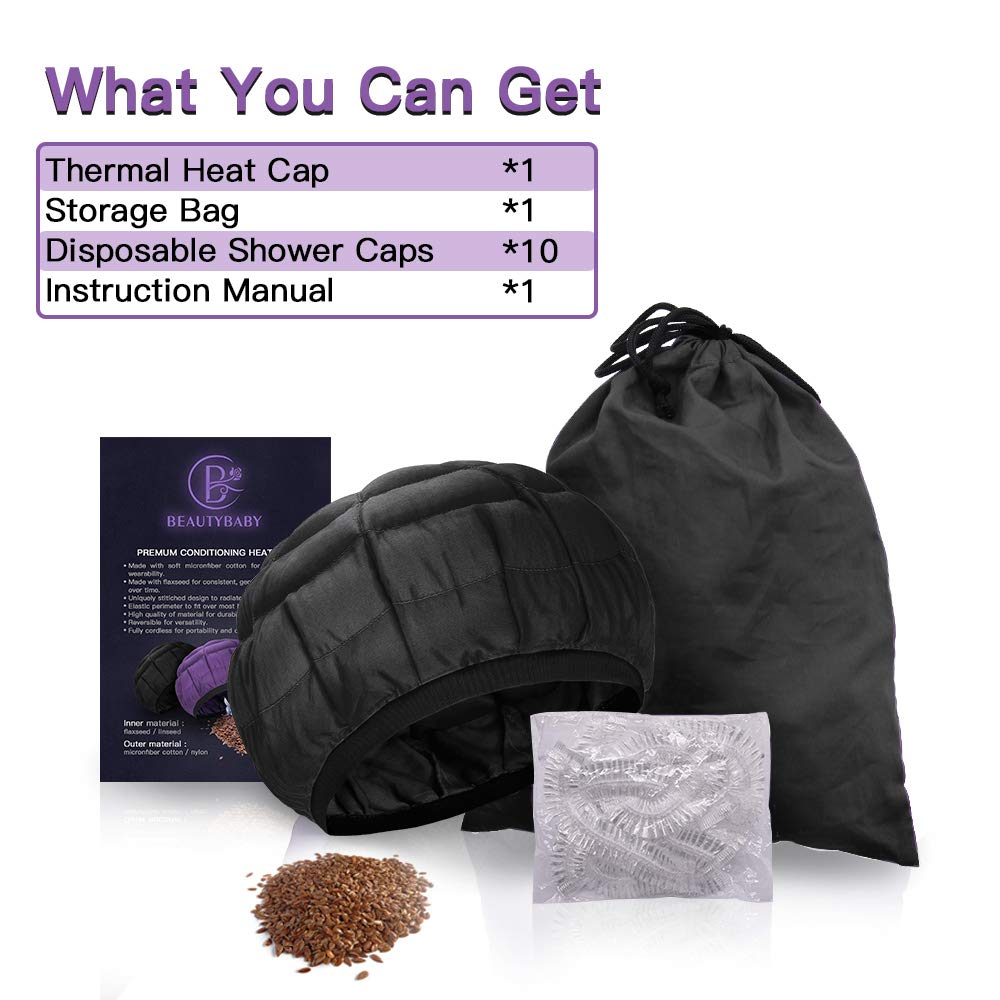 B BEAUTYBABY Deep Conditioning Heat Cap yields softer hair after conditioning.