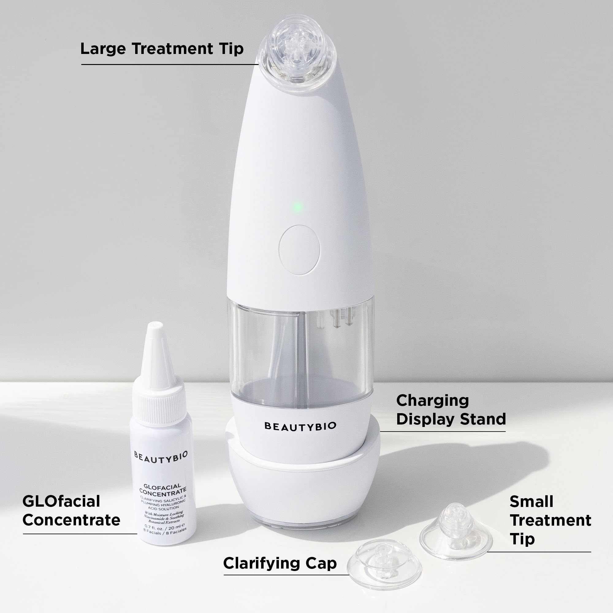 BeautyBio GLOfacial large treatment tip for thorough cleansing