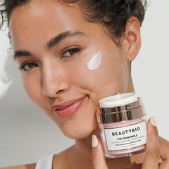 BeautyBio ZenBubble packaging label highlights fragrance-free formula