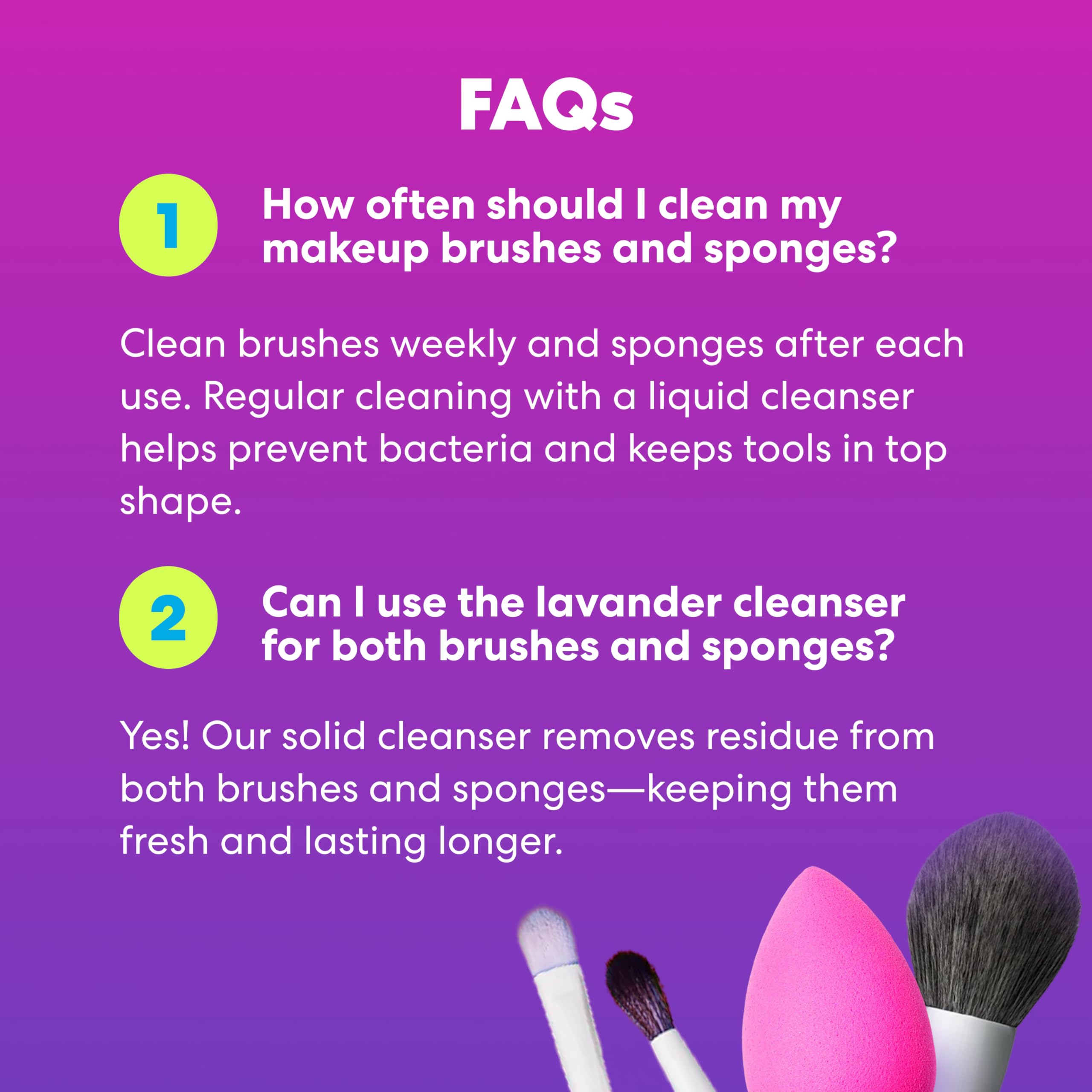 Beautyblender Blendercleanser Solid Lavender Bar's lavender scent enhances the cleansing ritual.