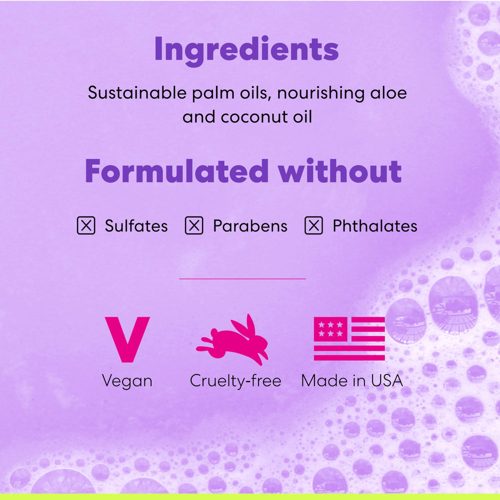 Beautyblender Blendercleanser Solid Lavender Bar cleanses sponges and brushes with a compact bar.