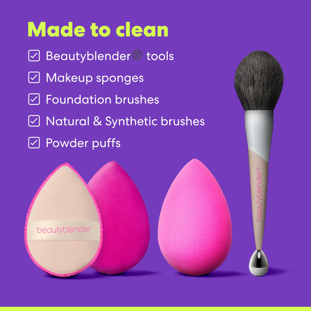 Beautyblender Blendercleanser Solid Lavender Bar is a compact travel-size option.