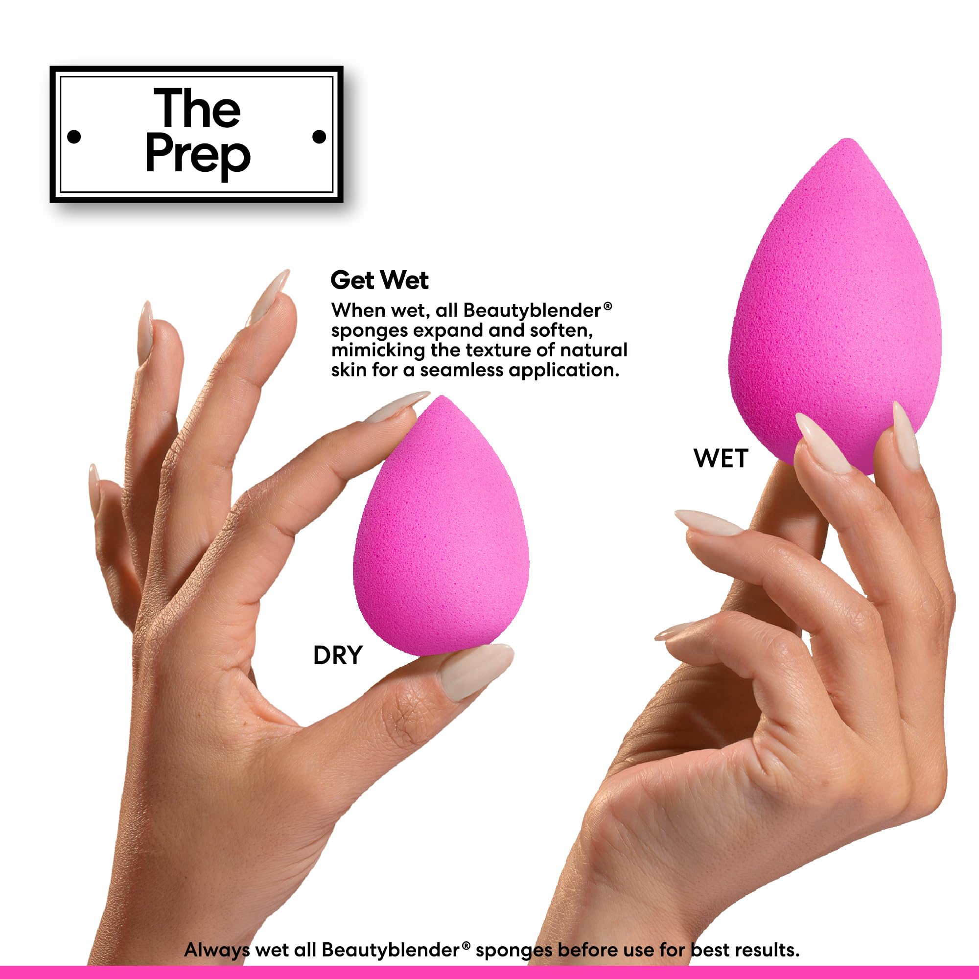 Beautyblender Bouncehaus dry blotterazzi for precise touch-ups.