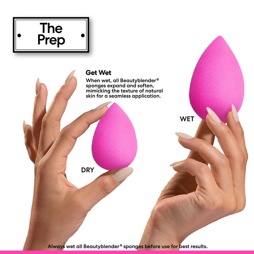 Beautyblender Bouncehaus dry blotterazzi for precise touch-ups.