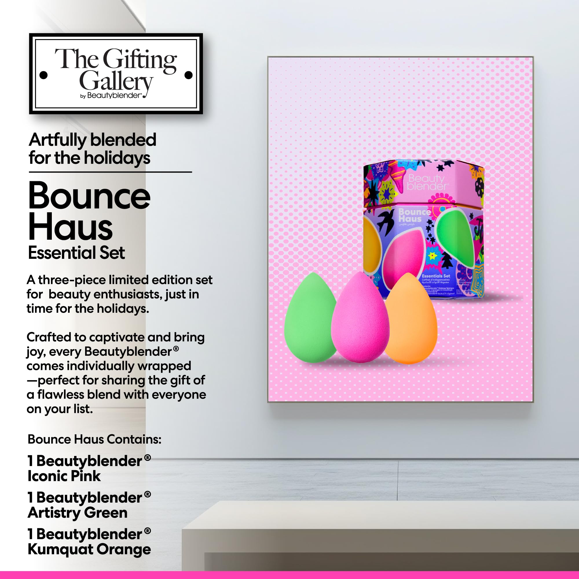 Beautyblender Bouncehaus setup on vanity with glowing complexion prep.