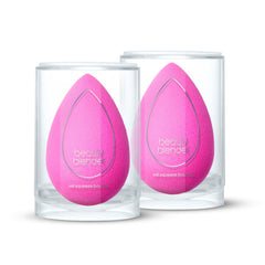 Beautyblender Original Pink sponge closeup showing ultra-soft texture for smooth foundation blending.