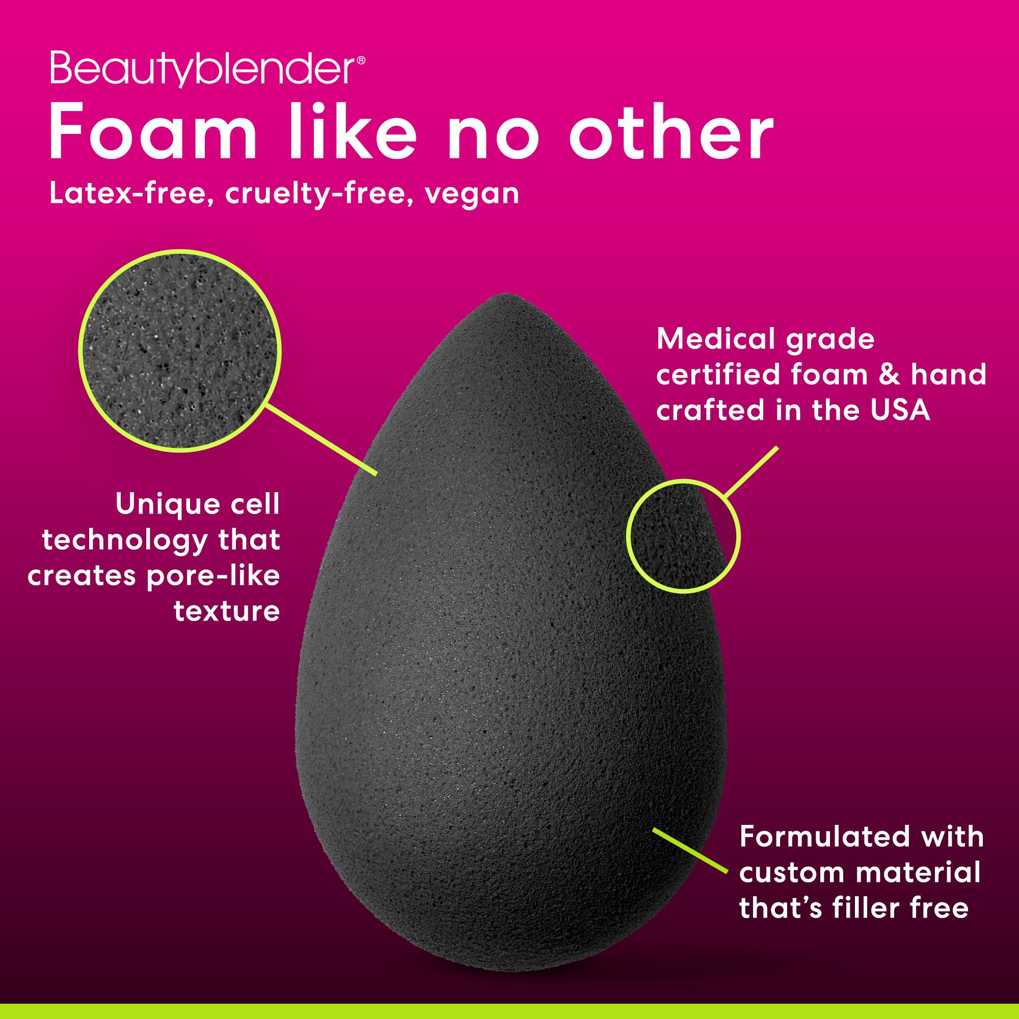 Beautyblender Pro concealer detail enables precise coverage on blemishes and edges