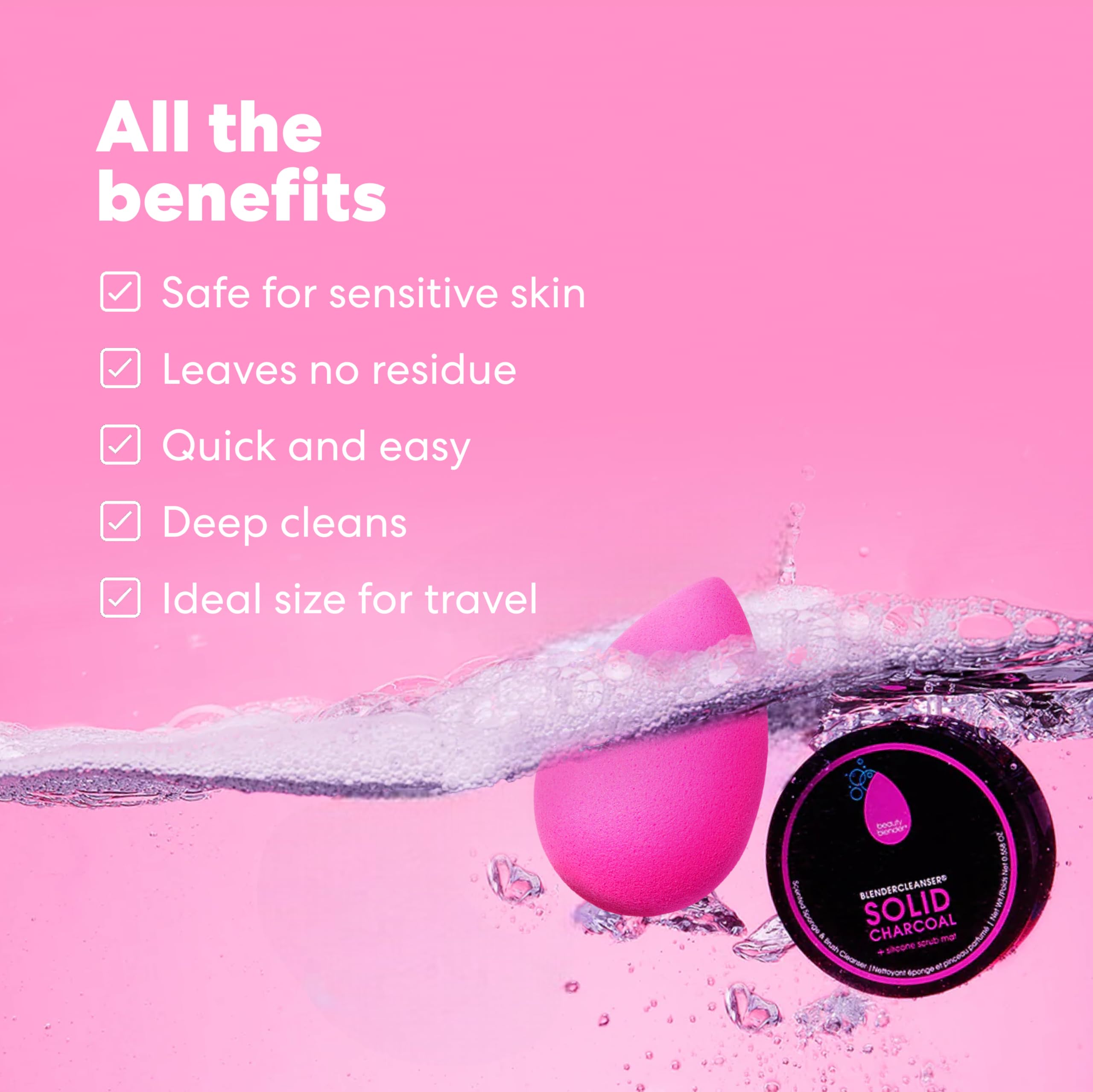 Beautyblender sponge lather charcoal cleanses brushes and sponges deeply.