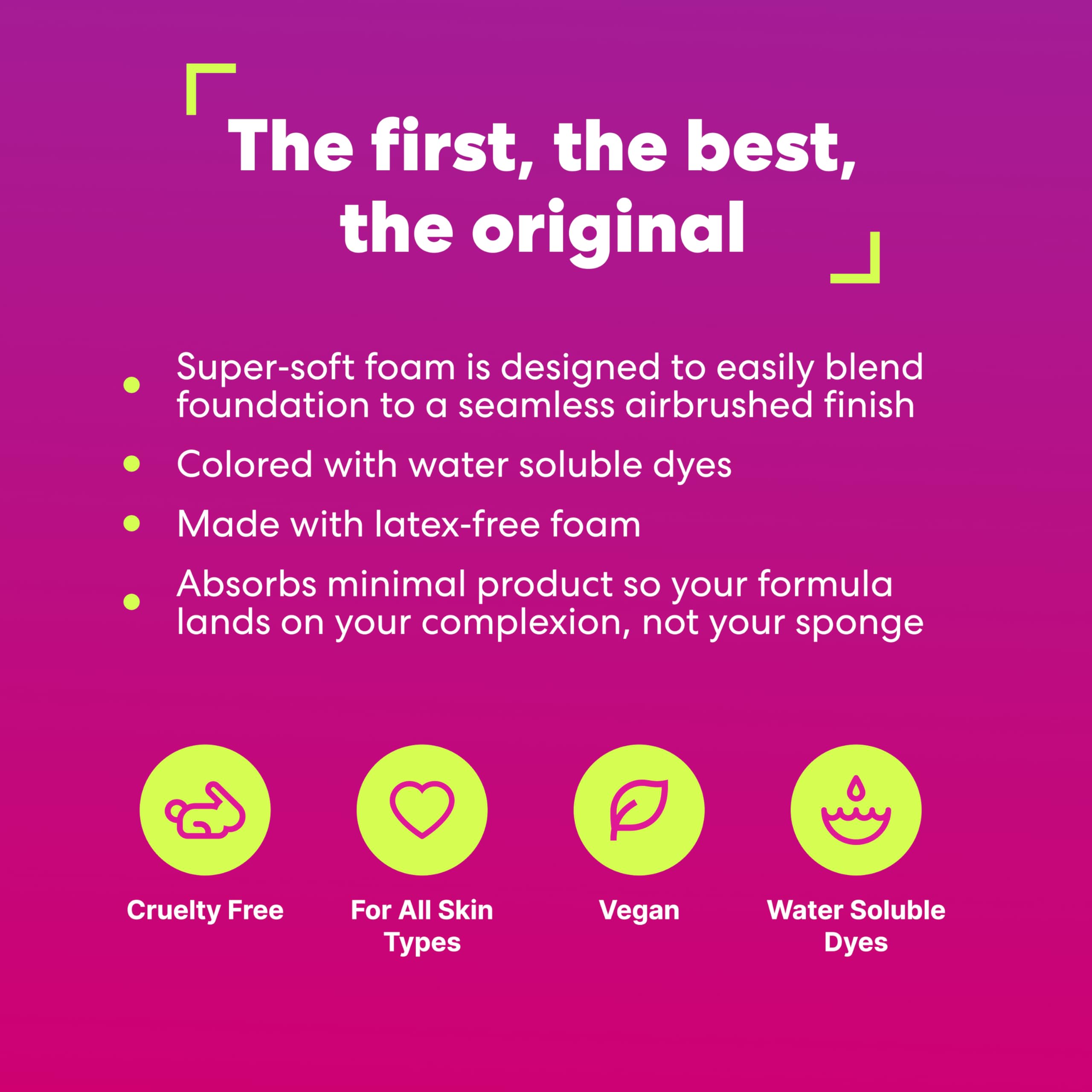 Beautyblender sponge is washable for easy care and long-lasting use