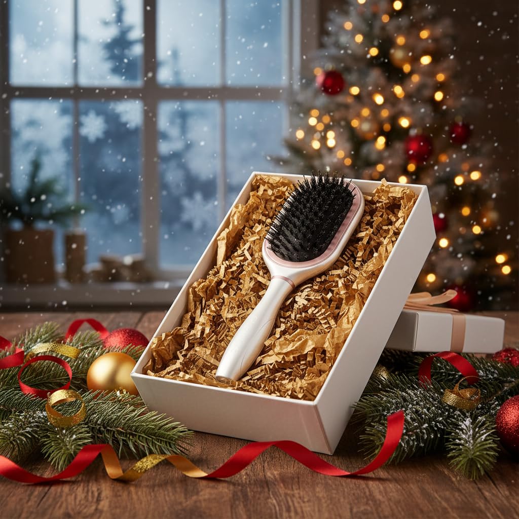Beauty HAK PAK Travel Brush anti-static paddle reduces static during brushing.