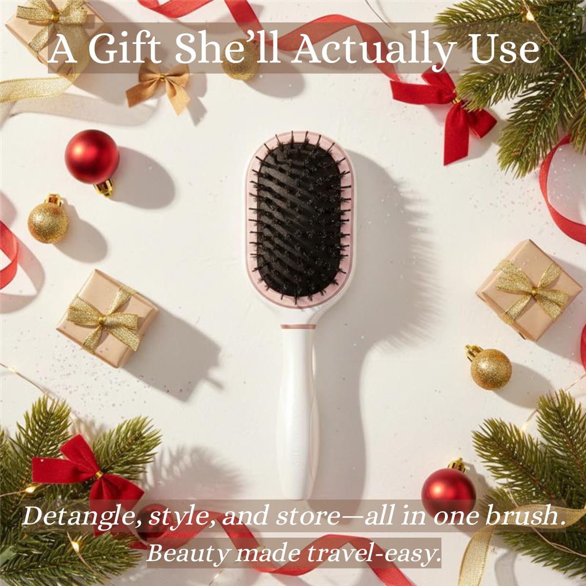 Beauty HAK PAK Travel Brush slider open accessories shows 30 essentials for quick touch-ups.