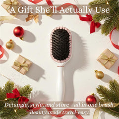 Beauty HAK PAK Travel Brush slider open accessories shows 30 essentials for quick touch-ups.