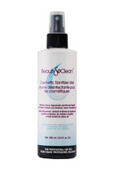 Beautysoclean cosmetic sanitizer mist bottle for quick on-the-go makeup surface protection.